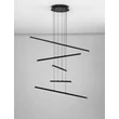Pendul NovaLuce GRATTA metal, negru, LED, 49W, 1715lm, 3200K - NL-9081805