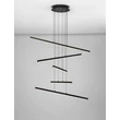 Pendul NovaLuce GRATTA metal, negru, LED, 49W, 1715lm, 3200K - NL-9081805