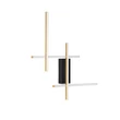 Aplica de perete NovaLuce APECHO metal, negru, auriu, LED, 34W, 1215lm, 3200K - NL-9081813