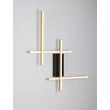 Aplica de perete NovaLuce APECHO metal, negru, auriu, LED, 34W, 1215lm, 3200K - NL-9081813