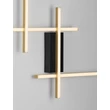 Aplica de perete NovaLuce APECHO metal, negru, auriu, LED, 34W, 1215lm, 3200K - NL-9081813