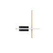 Aplica de perete NovaLuce QUAM metal, negru, auriu, LED, 14W, 633lm, 3200K - NL-9081816