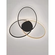 Plafoniera NovaLuce AVEO metal, acril, negru, auriu, alb, LED, 48W, 2380lm, 3200K - NL-9081826
