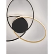 Plafoniera NovaLuce AVEO metal, acril, negru, auriu, alb, LED, 48W, 2380lm, 3200K - NL-9081826