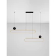Pendul NovaLuce LIAISE metal, negru, auriu, LED, 49W, 2060lm, 3200K - NL-9081827