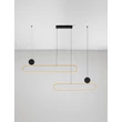 Pendul NovaLuce LIAISE metal, negru, auriu, LED, 49W, 2060lm, 3200K - NL-9081827
