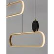 Pendul NovaLuce LIAISE metal, negru, auriu, LED, 49W, 2060lm, 3200K - NL-9081827