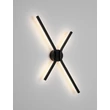 Aplica de perete NovaLuce AKRO metal, negru, LED, 16W, 719lm, 2700K-3000K-4000K - NL-9088118