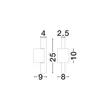 Plafoniera NovaLuce GLOVIA metal, sticla, negru, transparent, LED, 9W, 2700-3000K, 458 Lm - NL-9088203
