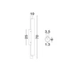 Aplica de perete NovaLuce GLOVIA metal, sticla, negru, transparent, LED, 17W, 2700-3000K, 788 Lm - NL-9088207