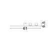 Plafoniera NovaLuce VEA metal, acril, sampanie, LED, 53W, 2700-3000K, 2323 Lm - NL-9088212
