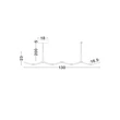 Pendul NovaLuce VEA metal, acril, sampanie, LED, 47W, 2700-3000K, 2374Lm - NL-9088214