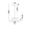 Pendul NovaLuce ESTI metal, sticla, nichel, fumuriu, LED, 10W, 3000K, 543 Lm - NL-9088218