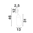 Aplica de perete NovaLuce BLAKY metal, sticla, negru, alb, E14 - NL-9092828