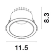 Spot incastrabil NovaLuce LUELA metal, alb, LED, 3000K, 20W, 1125lm - 9113777