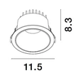 Spot incastrabil NovaLuce LUELA metal, negru, LED, 3000K, 20W, 1125lm - 9113778