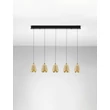 Pendul NovaLuce ALISH metal, sticla, negru, auriu, LED, 37W, 3000K, 2112 Lm - NL-9124100