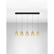 Pendul NovaLuce ALISH metal, sticla, negru, auriu, LED, 37W, 3000K, 2112 Lm - NL-9124100