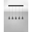 Pendul NovaLuce ALISH metal, sticla, negru, fumuriu, LED, 37W, 3000K, 1444 Lm - NL-9124101