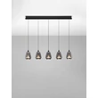 Pendul NovaLuce ALISH metal, sticla, negru, fumuriu, LED, 37W, 3000K, 1444 Lm - NL-9124101