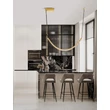 Pendul NovaLuce LAZURA metal, cristal, piele, auriu, negru, transparent, LED, 37W, 3000K, 2220 Lm - NL-9124105