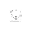 Pendul NovaLuce LAZURA metal, cristal, piele, auriu, negru, transparent, LED, 37W, 3000K, 2220 Lm - NL-9124105