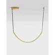 Pendul NovaLuce LAZURA metal, cristal, piele, auriu, negru, transparent, LED, 37W, 3000K, 2220 Lm - NL-9124105