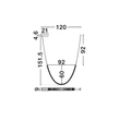 Pendul NovaLuce LAZURA metal, cristal, piele, auriu, negru, transparent, LED, 56W, 3000K, 3360 Lm - NL-9124106