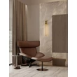Aplica de perete NovaLuce LAZURA metal, cristal, piele, auriu, negru, transparent, LED, 9W, 3000K, 540 Lm - NL-9124109