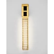 Aplica de perete NovaLuce LAZURA metal, cristal, piele, auriu, negru, transparent, LED, 9W, 3000K, 540 Lm - NL-9124109