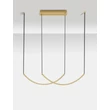 Pendul NovaLuce LAZURA metal, cristal, piele, auriu, negru, transparent, LED, 65W, 3000K, 3900 Lm - NL-9124110