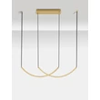 Pendul NovaLuce LAZURA metal, cristal, piele, auriu, negru, transparent, LED, 65W, 3000K, 3900 Lm - NL-9124110