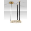 Pendul NovaLuce LAZURA metal, cristal, piele, auriu, negru, transparent, LED, 74W, 3000K, 5180 Lm - NL-9124111