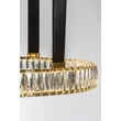 Pendul NovaLuce LAZURA metal, cristal, piele, auriu, negru, transparent, LED, 74W, 3000K, 5180 Lm - NL-9124111
