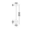 Pendul NovaLuce ALICIA metal, sticla, negru, LED, 5W, 3000K, 315 Lm - NL-9124112