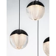 Pendul NovaLuce ALICIA metal, sticla, negru, LED, 25W, 3000K, 1575 Lm - NL-9124113