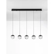 Pendul NovaLuce ALICIA metal, sticla, negru, LED, 25W, 3000K, 1575 Lm - NL-9124114
