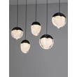 Pendul NovaLuce ALICIA metal, sticla, negru, LED, 25W, 3000K, 1575 Lm - NL-9124114
