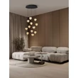 Pendul NovaLuce ALICIA metal, sticla, negru, LED, 60W, 3000K, 3780 Lm - NL-9124115