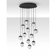 Pendul NovaLuce ALICIA metal, sticla, negru, LED, 60W, 3000K, 3780 Lm - NL-9124115
