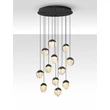 Pendul NovaLuce ALICIA metal, sticla, negru, LED, 60W, 3000K, 3780 Lm - NL-9124115