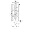 Pendul NovaLuce ALICIA metal, sticla, negru, LED, 90W, 3000K, 5670 Lm - NL-9124116