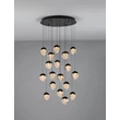Pendul NovaLuce ALICIA metal, sticla, negru, LED, 90W, 3000K, 5670 Lm - NL-9124116