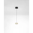 Pendul NovaLuce ALAZ metal, sticla, acril, negru, auriu, transparent, LED, 9W, 3000K, 398 Lm - NL-9124117