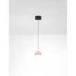 Pendul NovaLuce ALAZ metal, sticla, acril, negru, auriu, transparent, LED, 9W, 3000K, 398 Lm - NL-9124117
