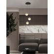 Pendul NovaLuce ALAZ metal, sticla, acril, negru, auriu, transparent, LED, 27W, 3000K, 1194 Lm - NL-9124118