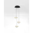 Pendul NovaLuce ALAZ metal, sticla, acril, negru, auriu, transparent, LED, 27W, 3000K, 1194 Lm - NL-9124118