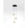 Pendul NovaLuce ALAZ metal, sticla, acril, negru, auriu, transparent, LED, 27W, 3000K, 1194 Lm - NL-9124118