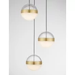 Pendul NovaLuce ALAZ metal, sticla, acril, negru, auriu, transparent, LED, 27W, 3000K, 1194 Lm - NL-9124118