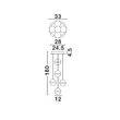 Pendul NovaLuce ALAZ metal, sticla, acril, negru, auriu, transparent, LED, 45W, 3000K, 1990 Lm - NL-9124119